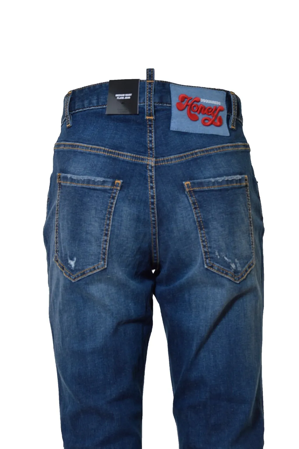 Logo-Patch High-Waist Flared Jeans