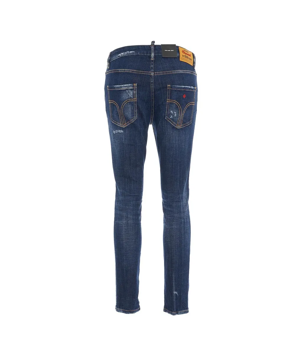 Distressed Mid-Rise Jeans