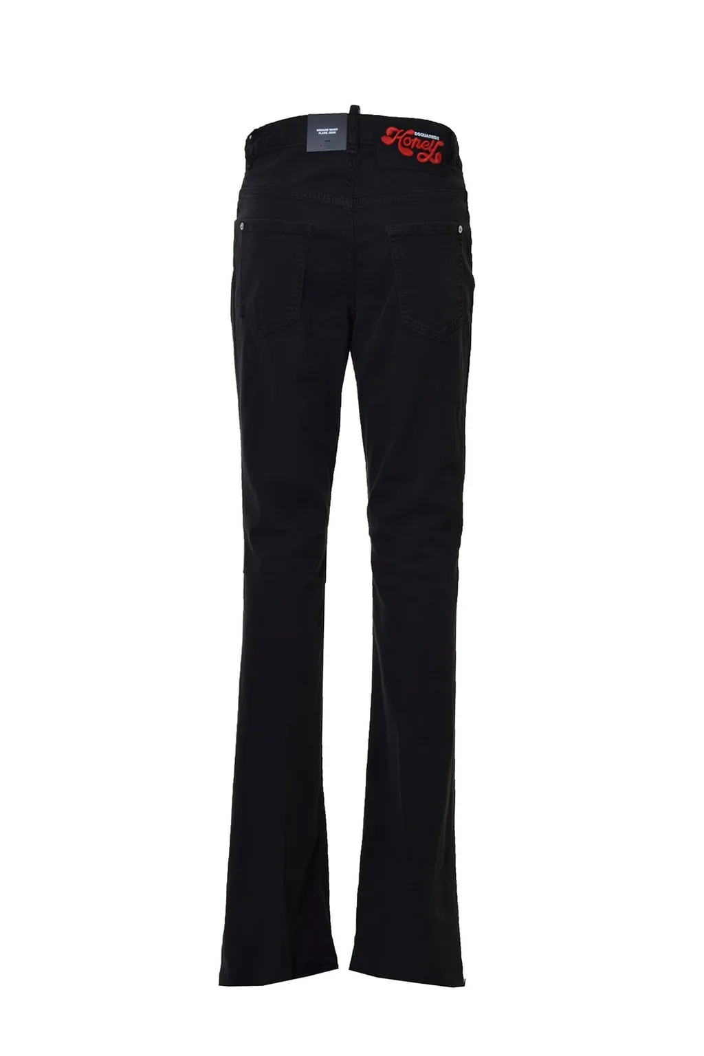 Logo Patch Mid-Rise Flared Jeans