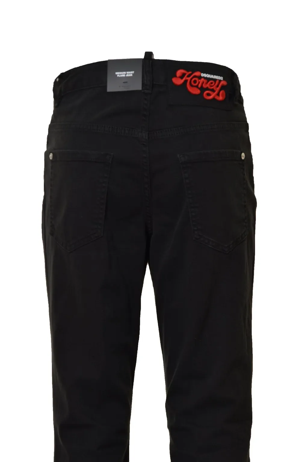 Logo Patch Mid-Rise Flared Jeans