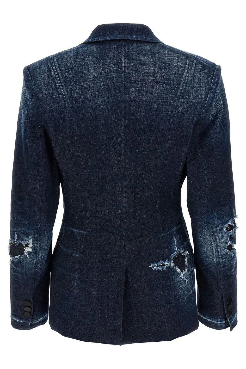 Distressed Denim Blazer