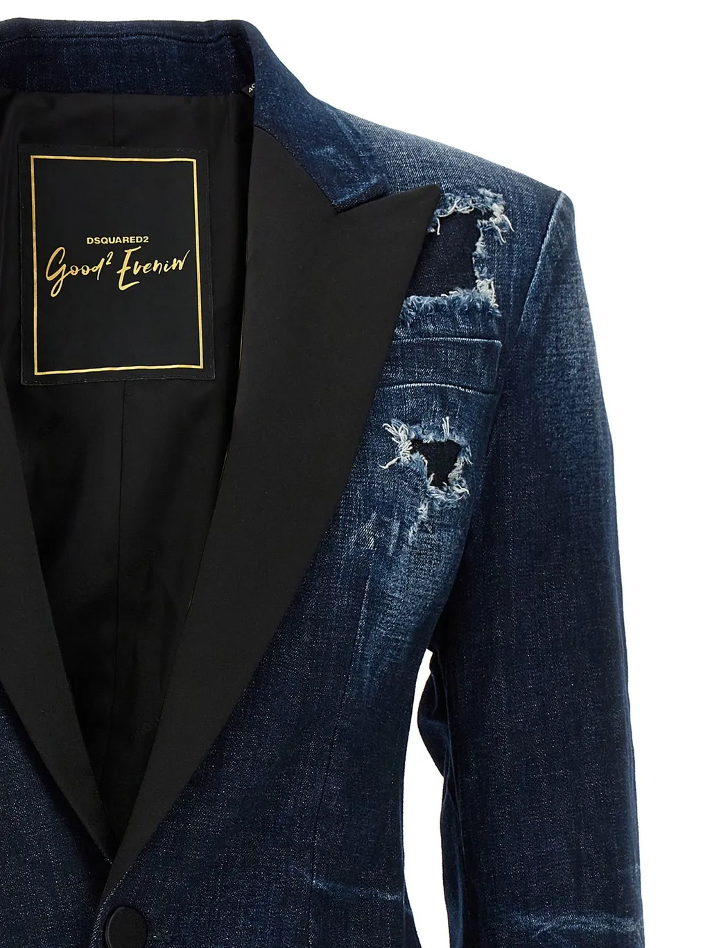 Distressed Denim Blazer