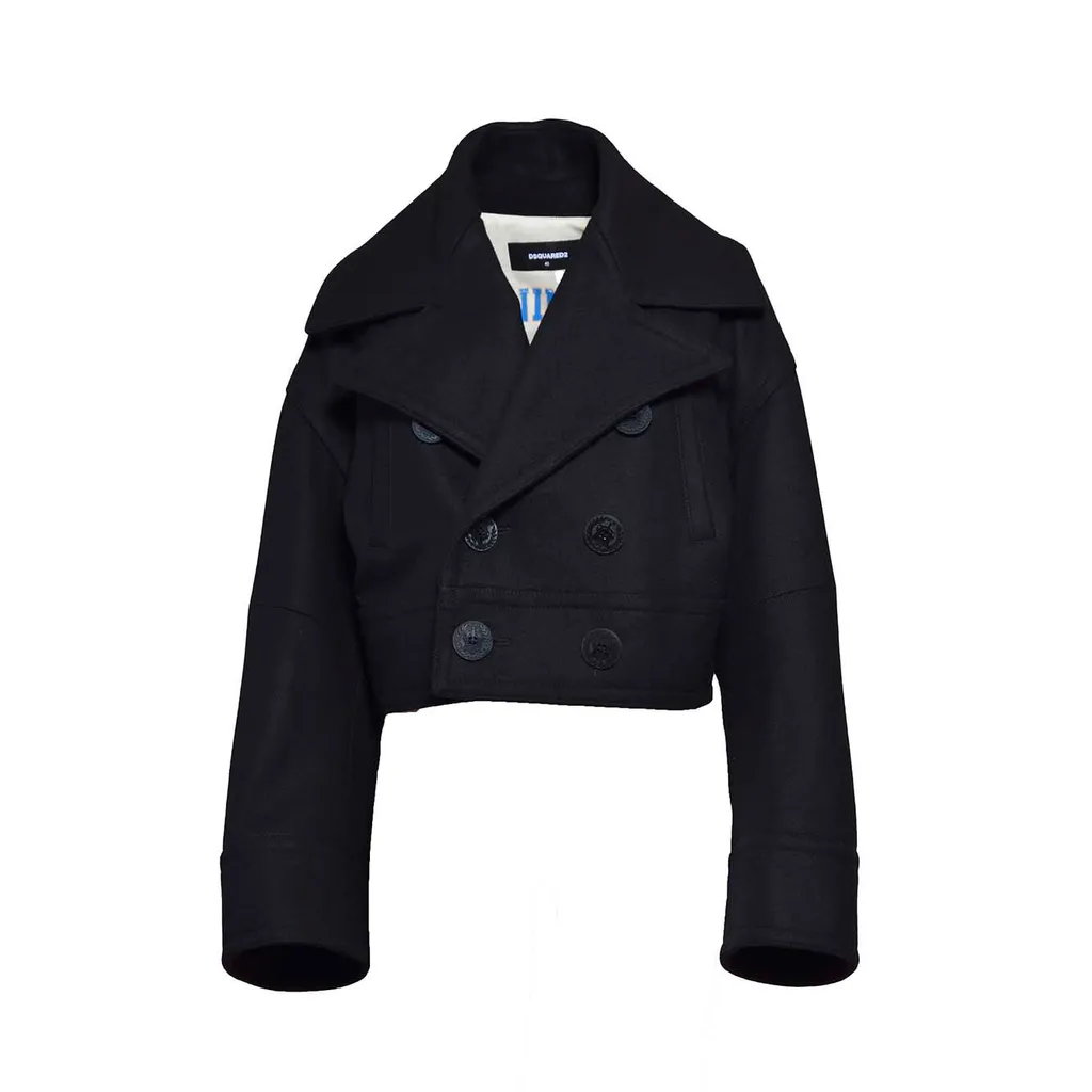 Double-Breasted Cropped Coat