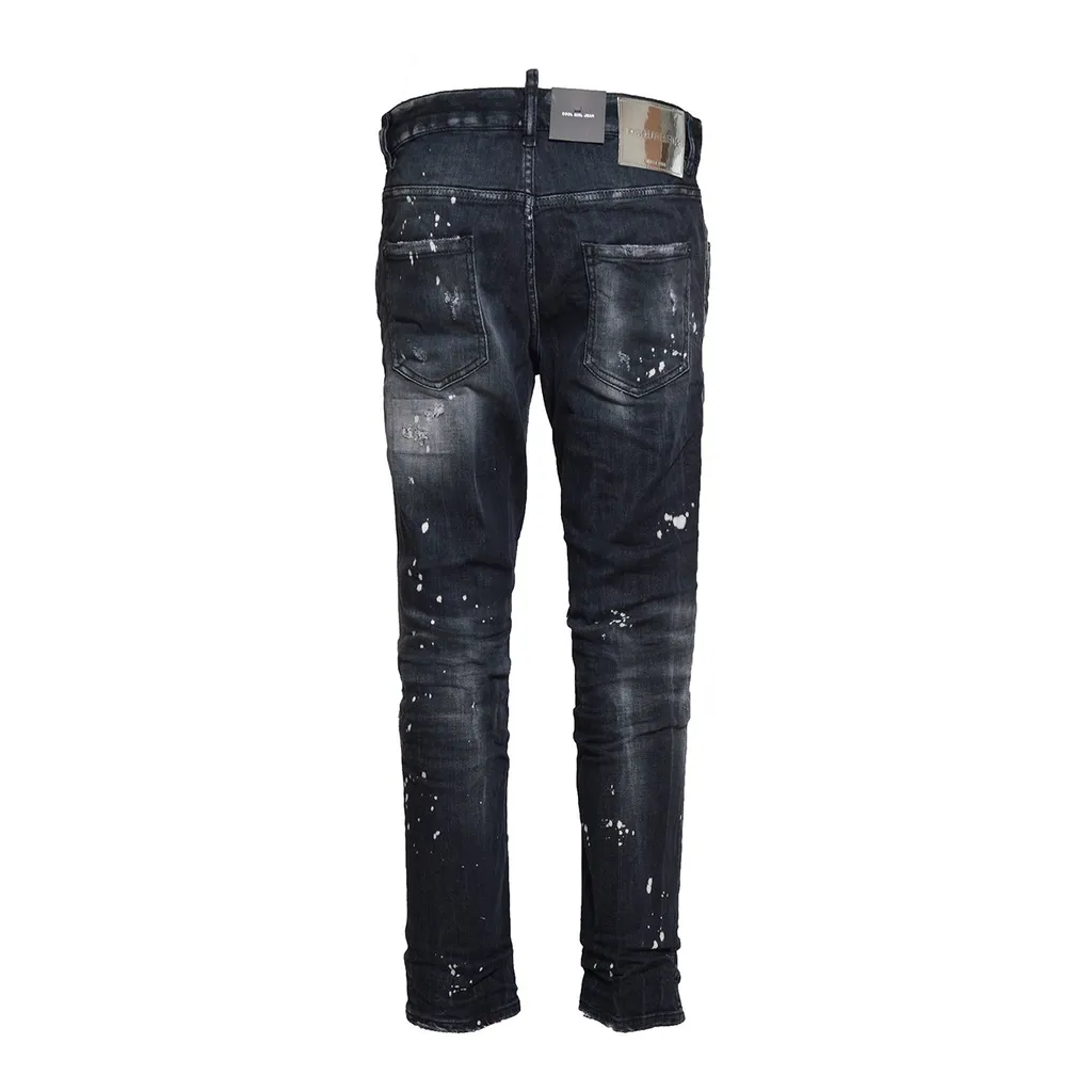 Faded Effect Distressed Jeans
