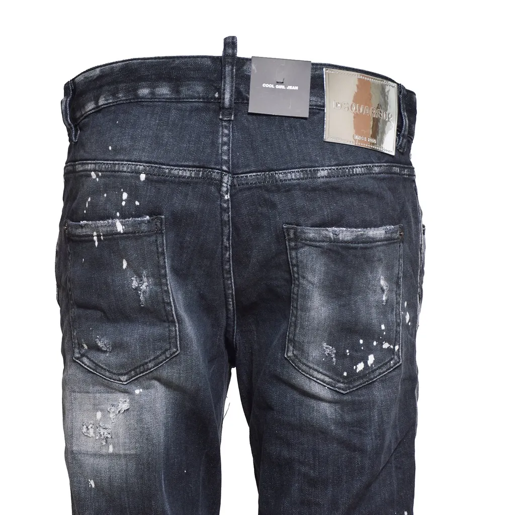 Faded Effect Distressed Jeans