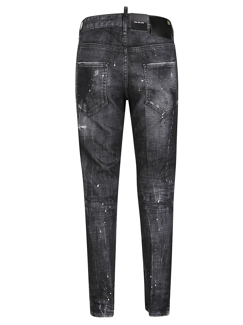 Straight-Leg Distressed Skinny Jeans