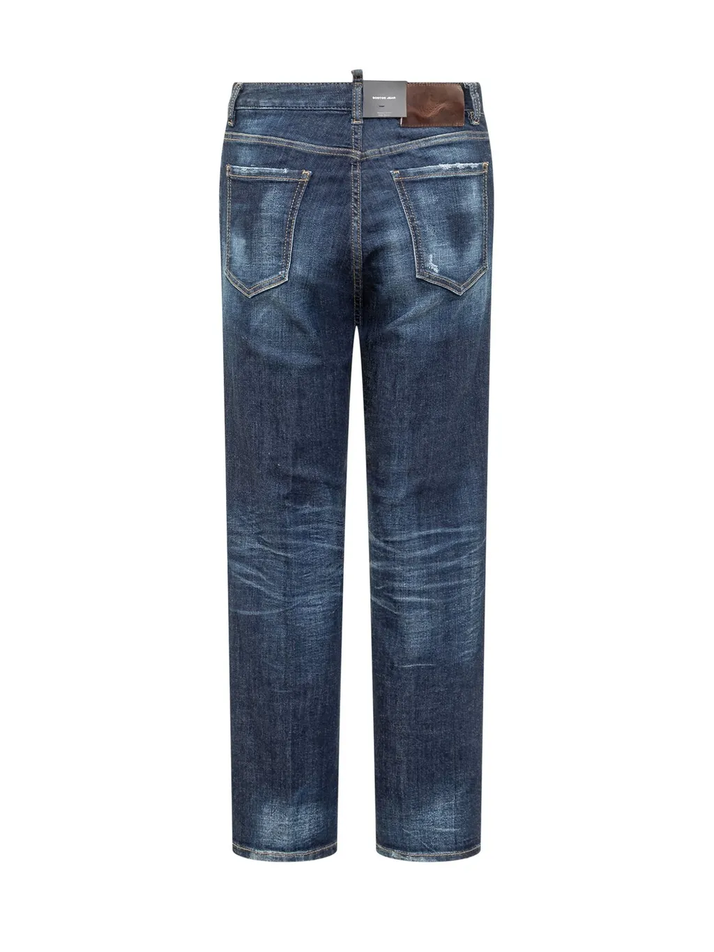 Logo-Patch Distressed Jeans