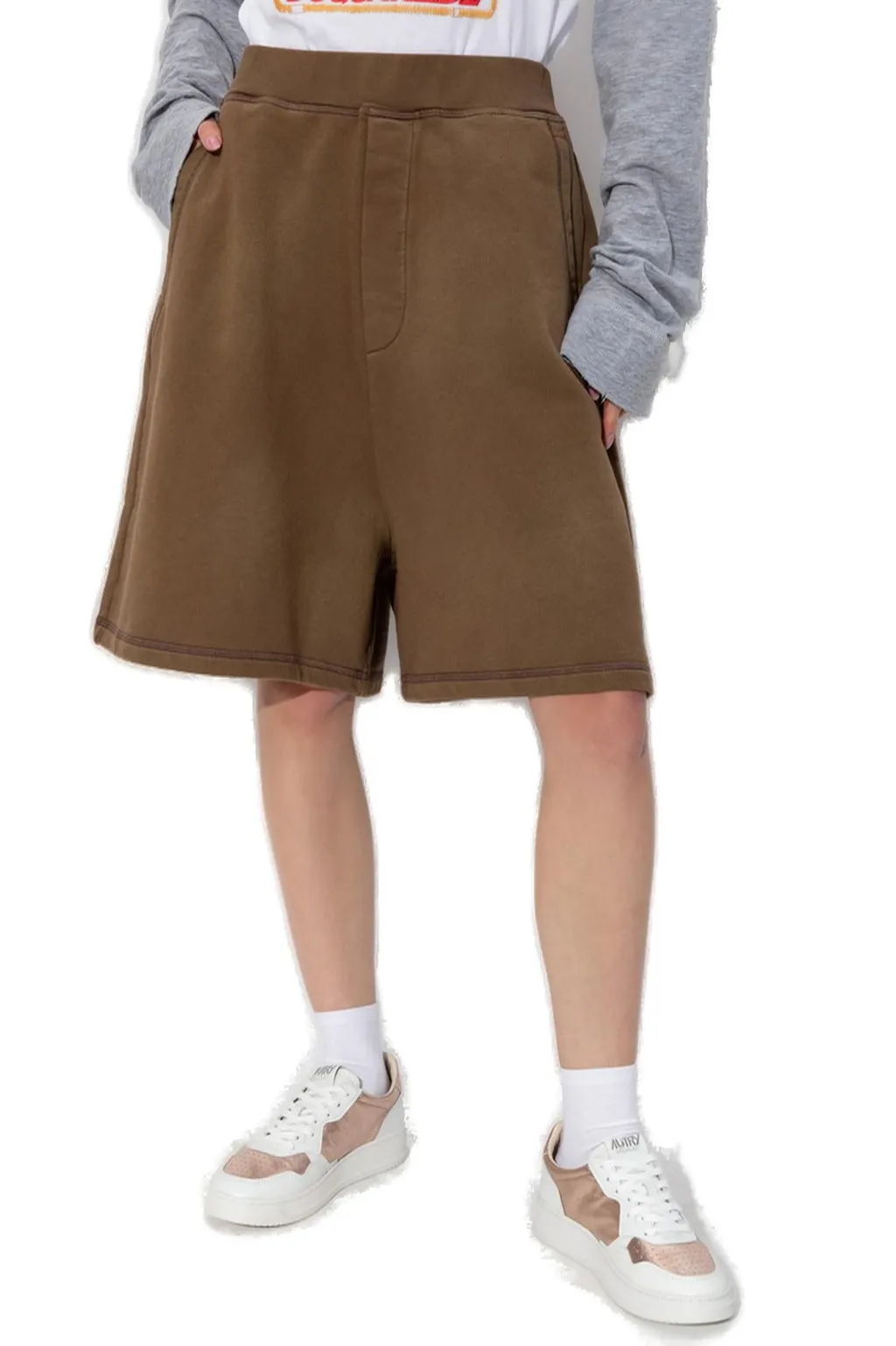 Logo-Printed Elasticated Waistband Shorts