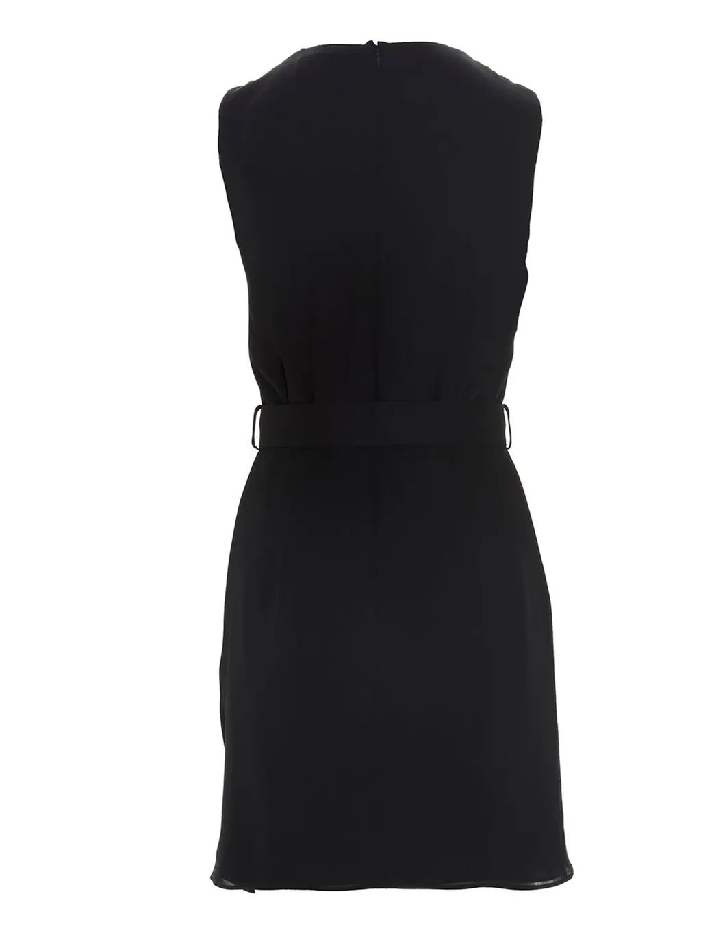 Belted V-Neck Dress