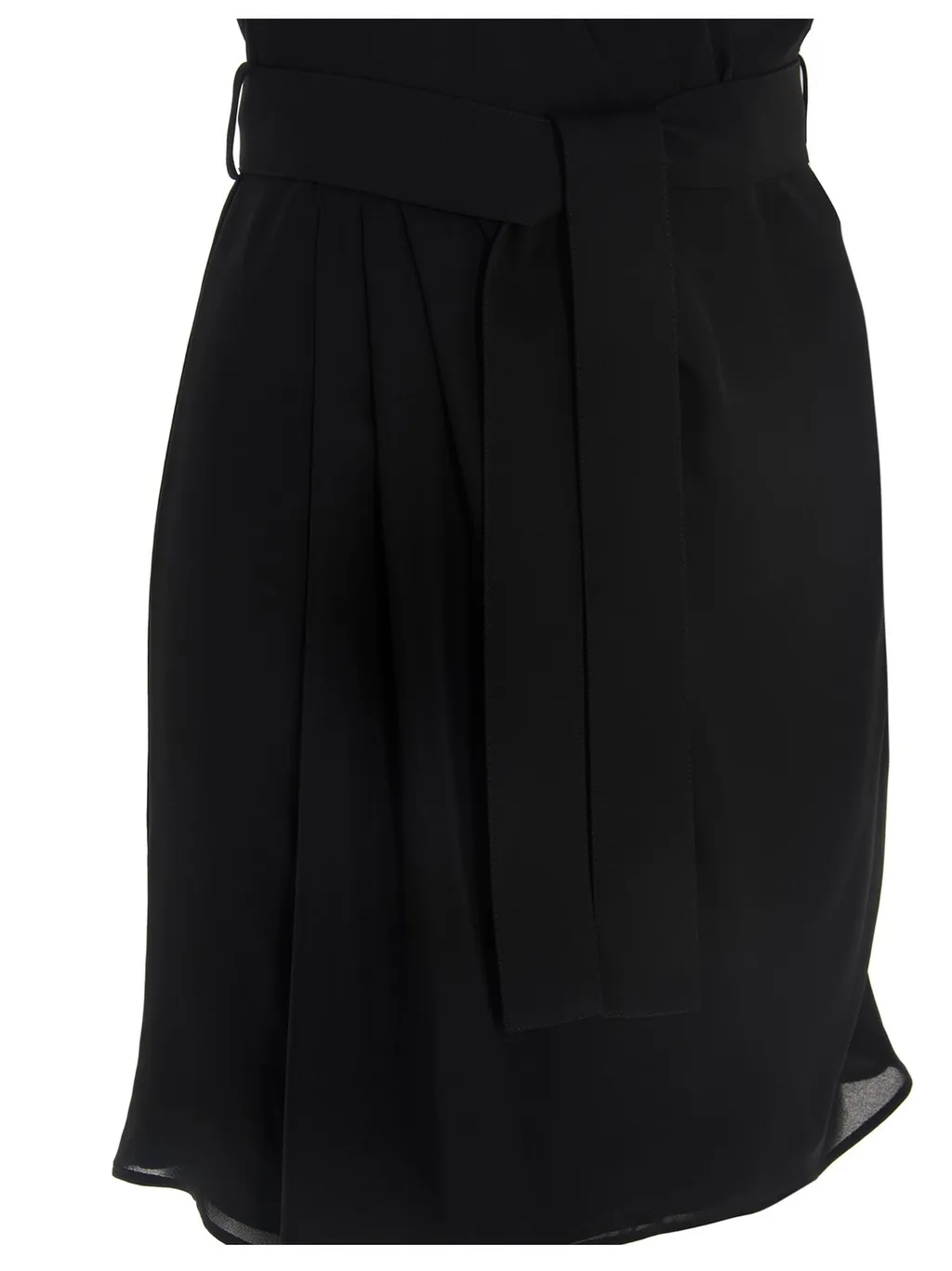 Belted V-Neck Dress