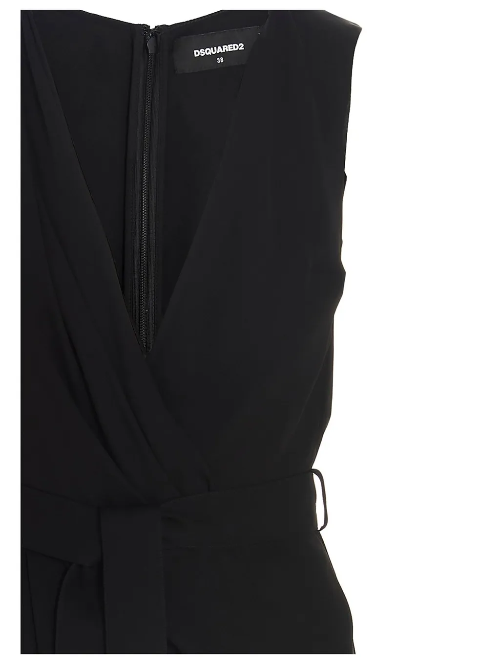 Belted V-Neck Dress