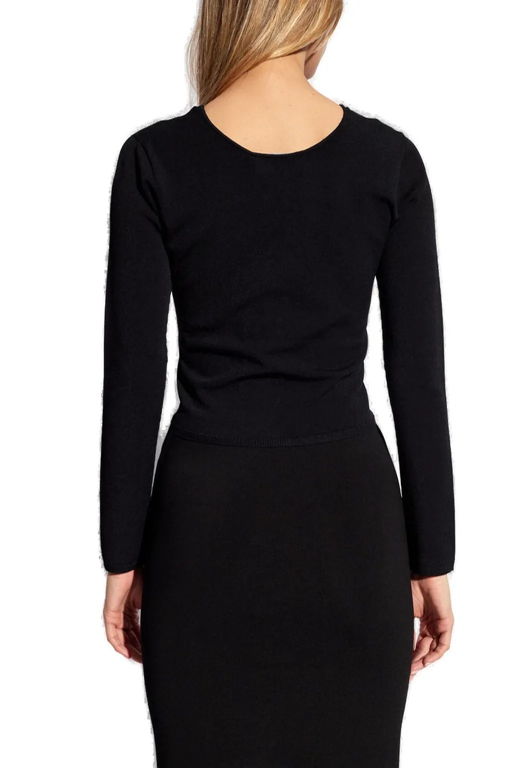 Cut-Out Detailed Long-Sleeved Cardigan