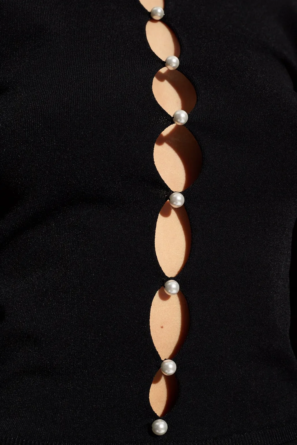 Cut-Out Detailed Long-Sleeved Cardigan