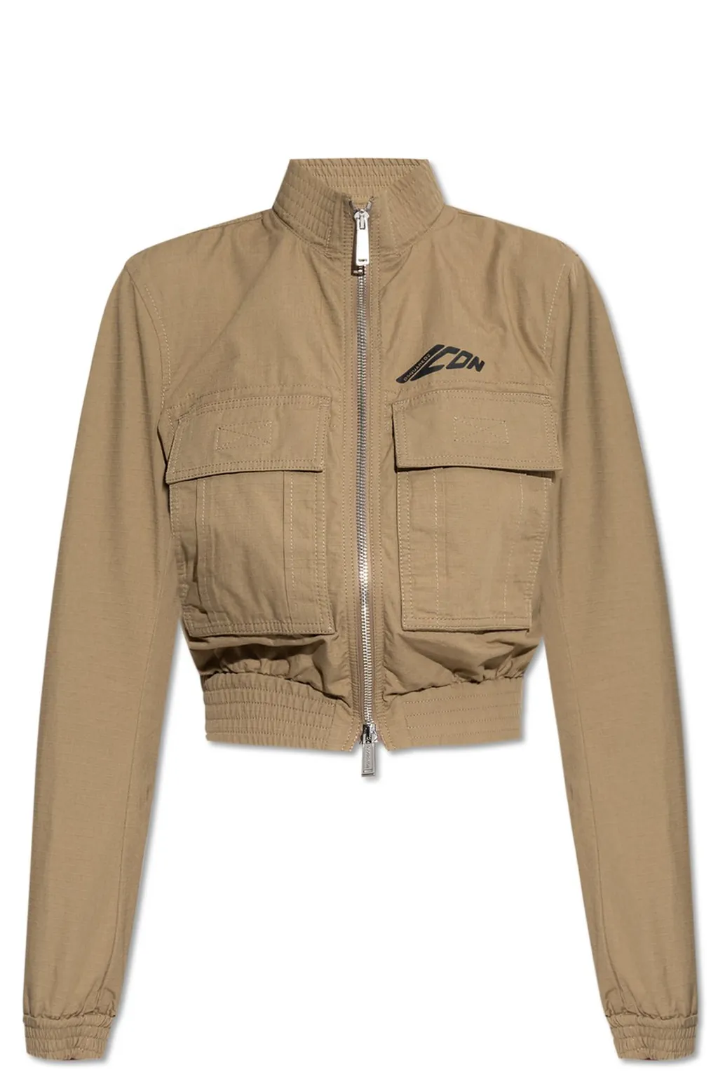 Stand Up Collar Short Jacket