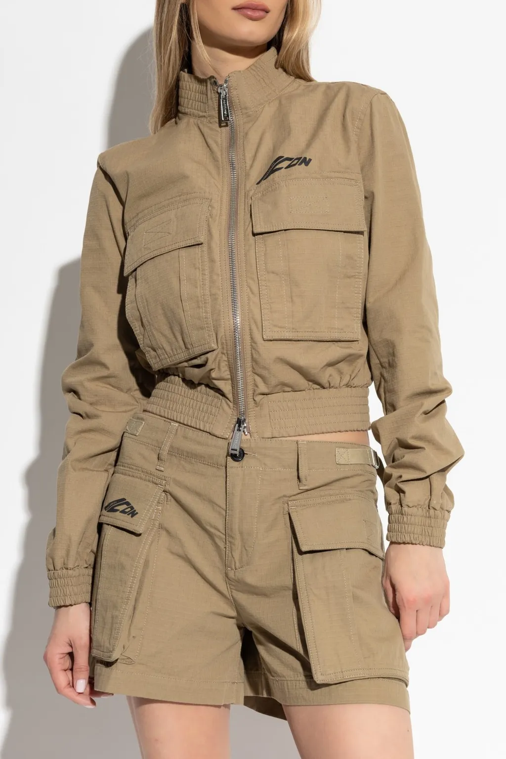 Stand Up Collar Short Jacket