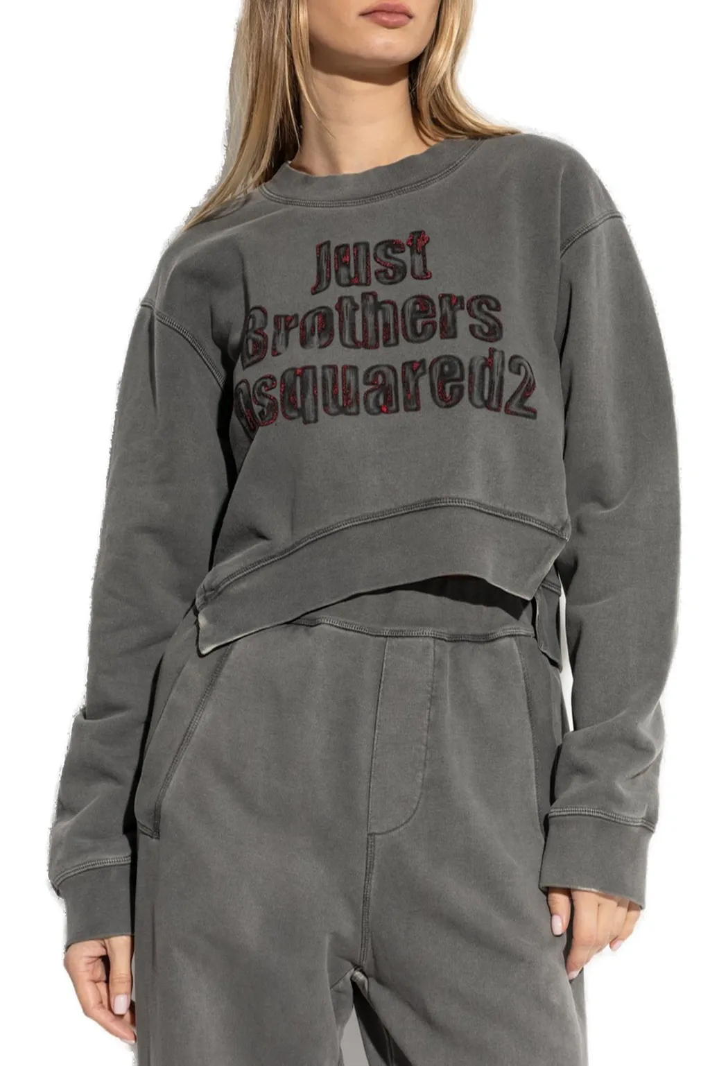 Spray Dyed Round Rib Crewneck Sweatshirt