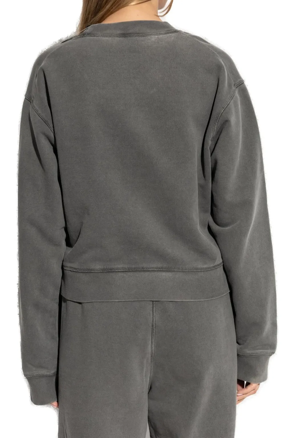Spray Dyed Round Rib Crewneck Sweatshirt