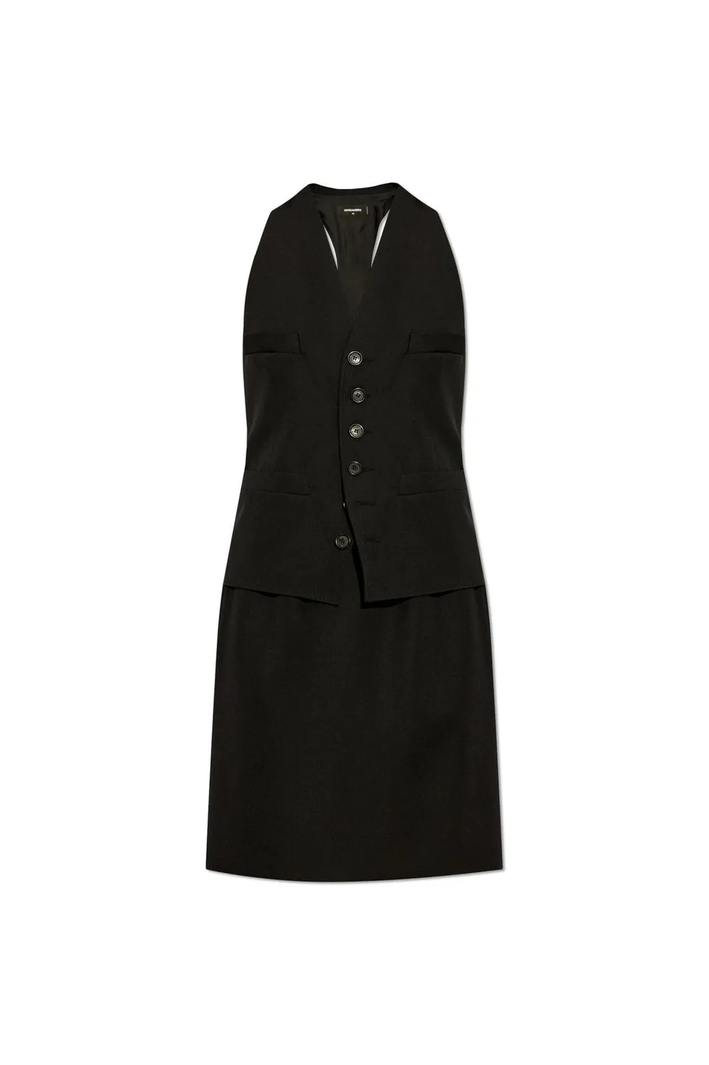V-Neck Sleeveless Mini Dress