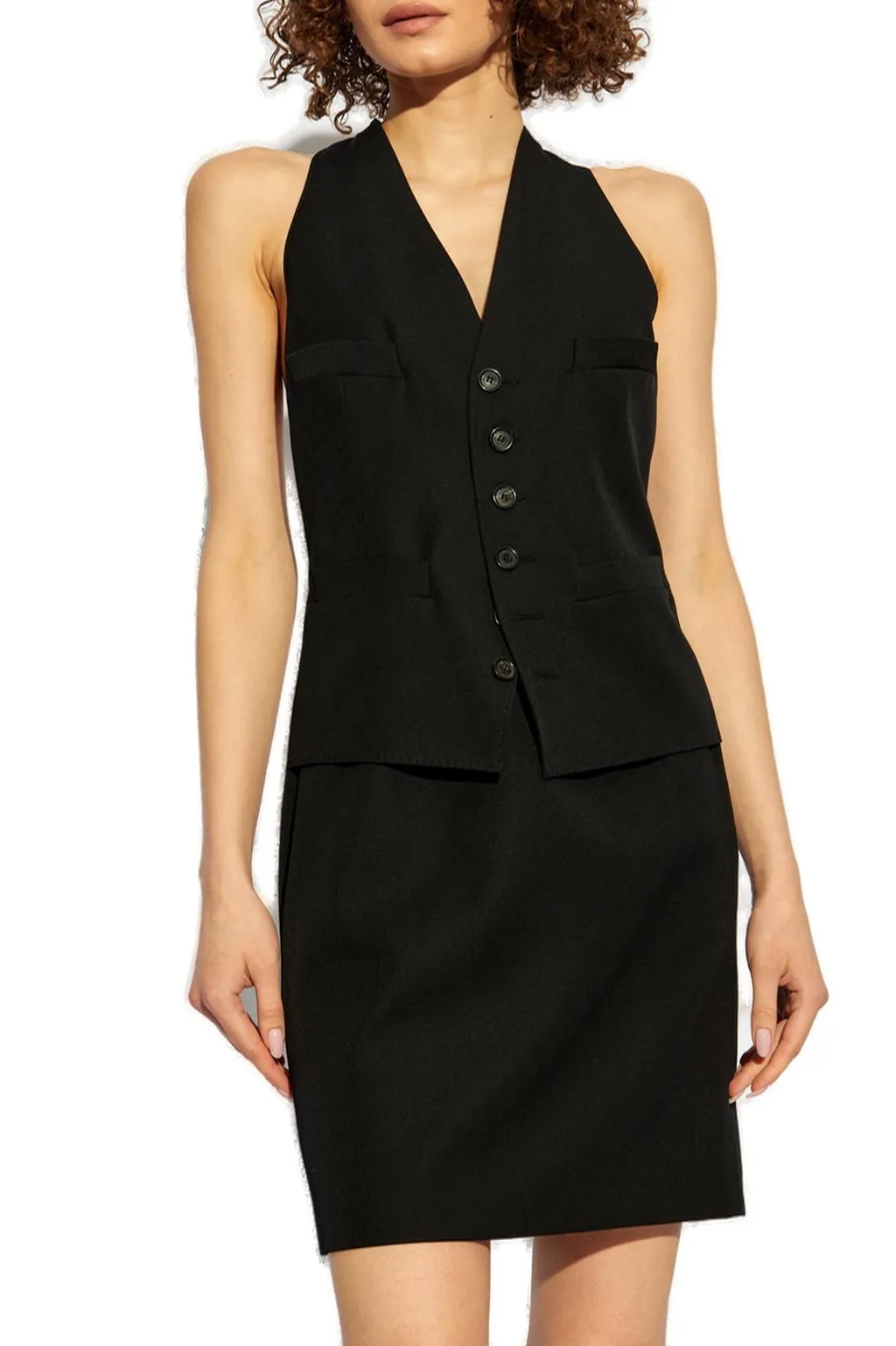 V-Neck Sleeveless Mini Dress