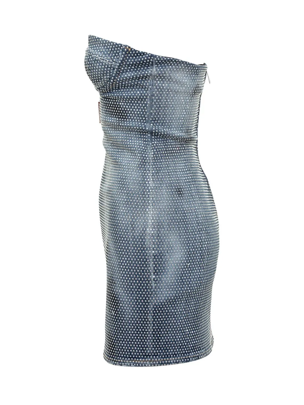 Embellished Denim Bustier Mini Dress