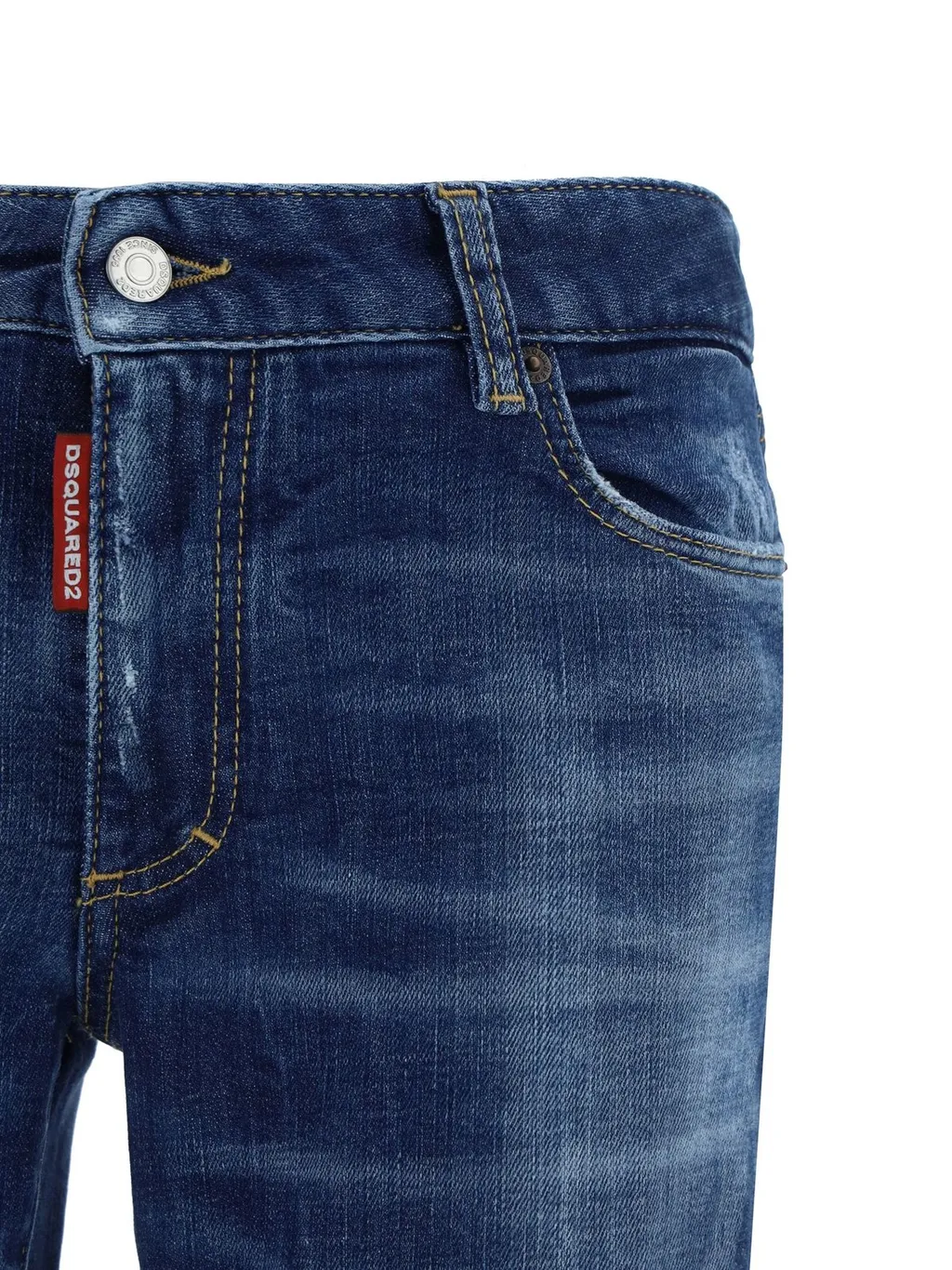 Logo-Patch Distressed Bootcut Jeans