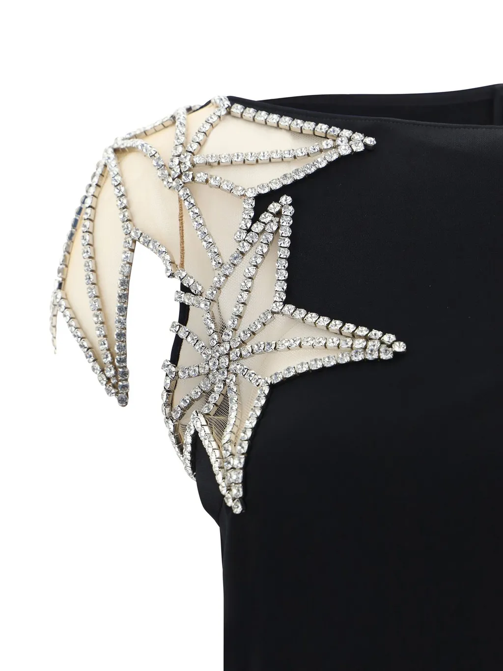 Star-Embellished Straight Hem Mini Dress