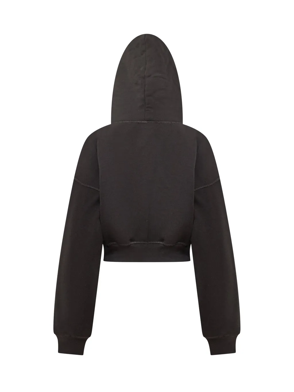 Logo Printed Cropped Hoodie