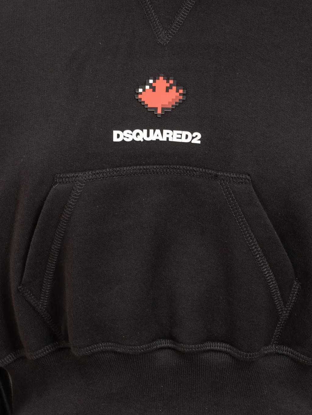Logo Printed Cropped Hoodie