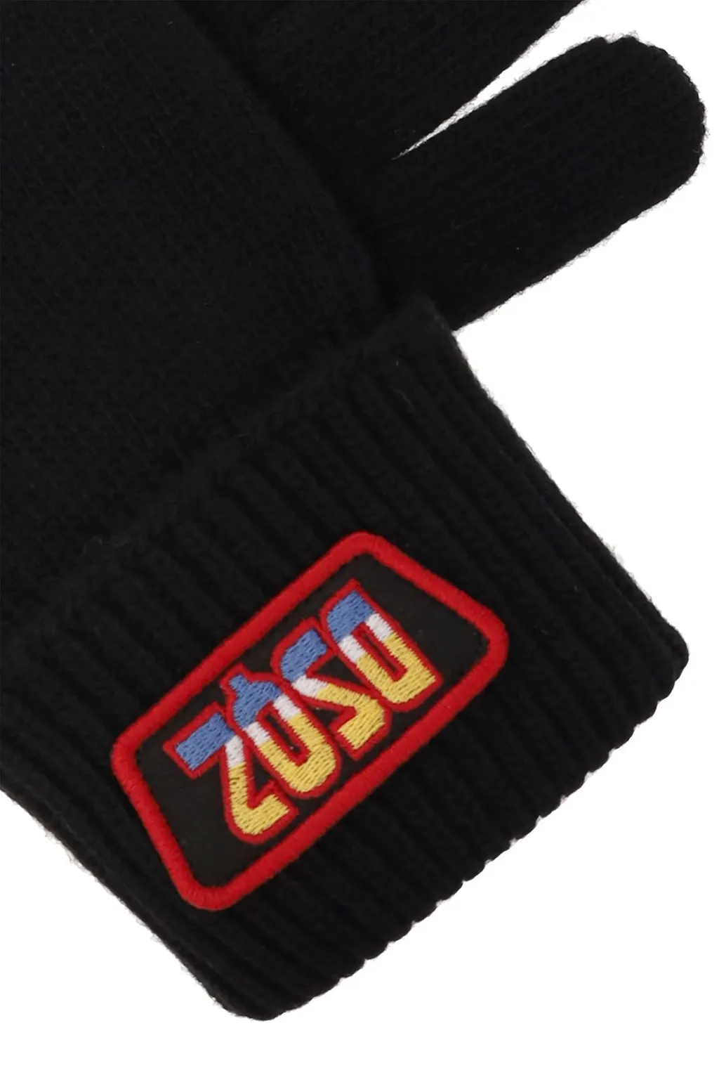 Logo Patch Knitted Gloves