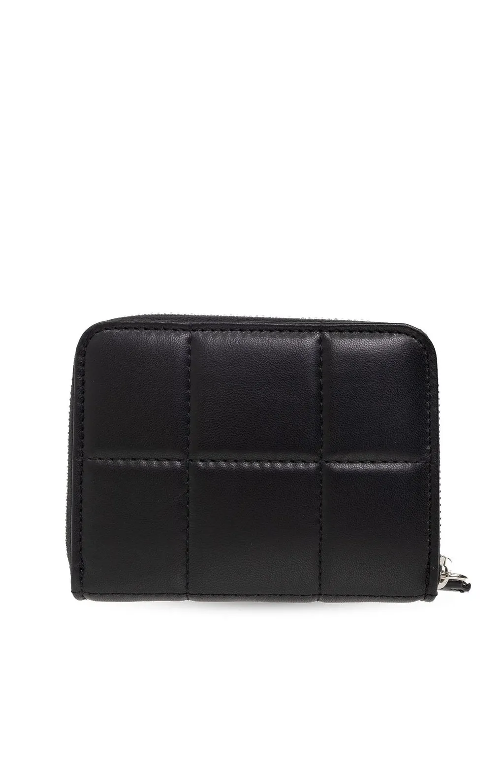 Logo-Plaque Zip-Around Quilted Wallet