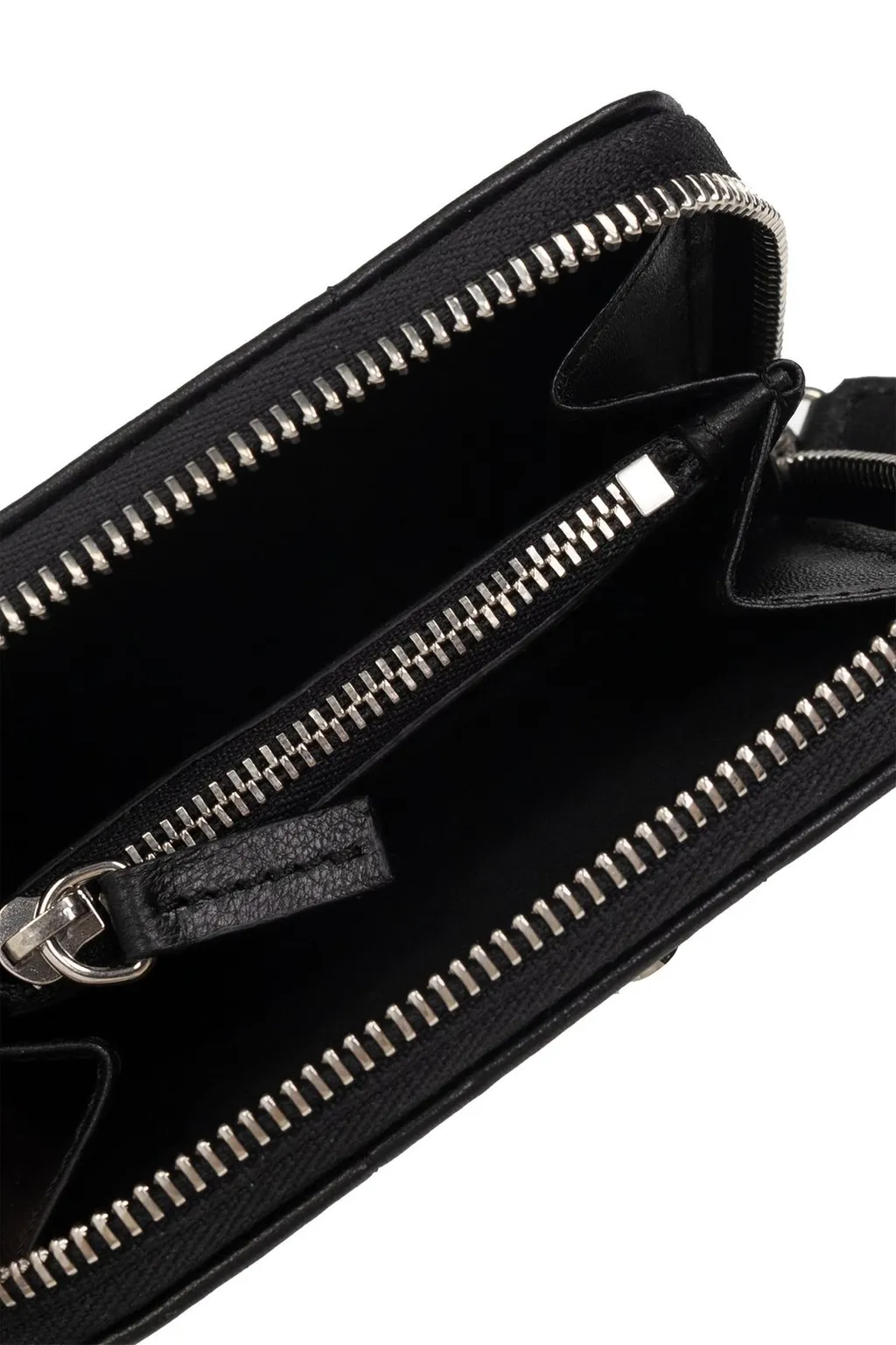 Logo-Plaque Zip-Around Quilted Wallet