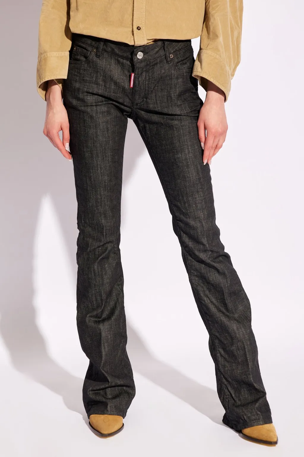 Logo-Patch Flared Jeans