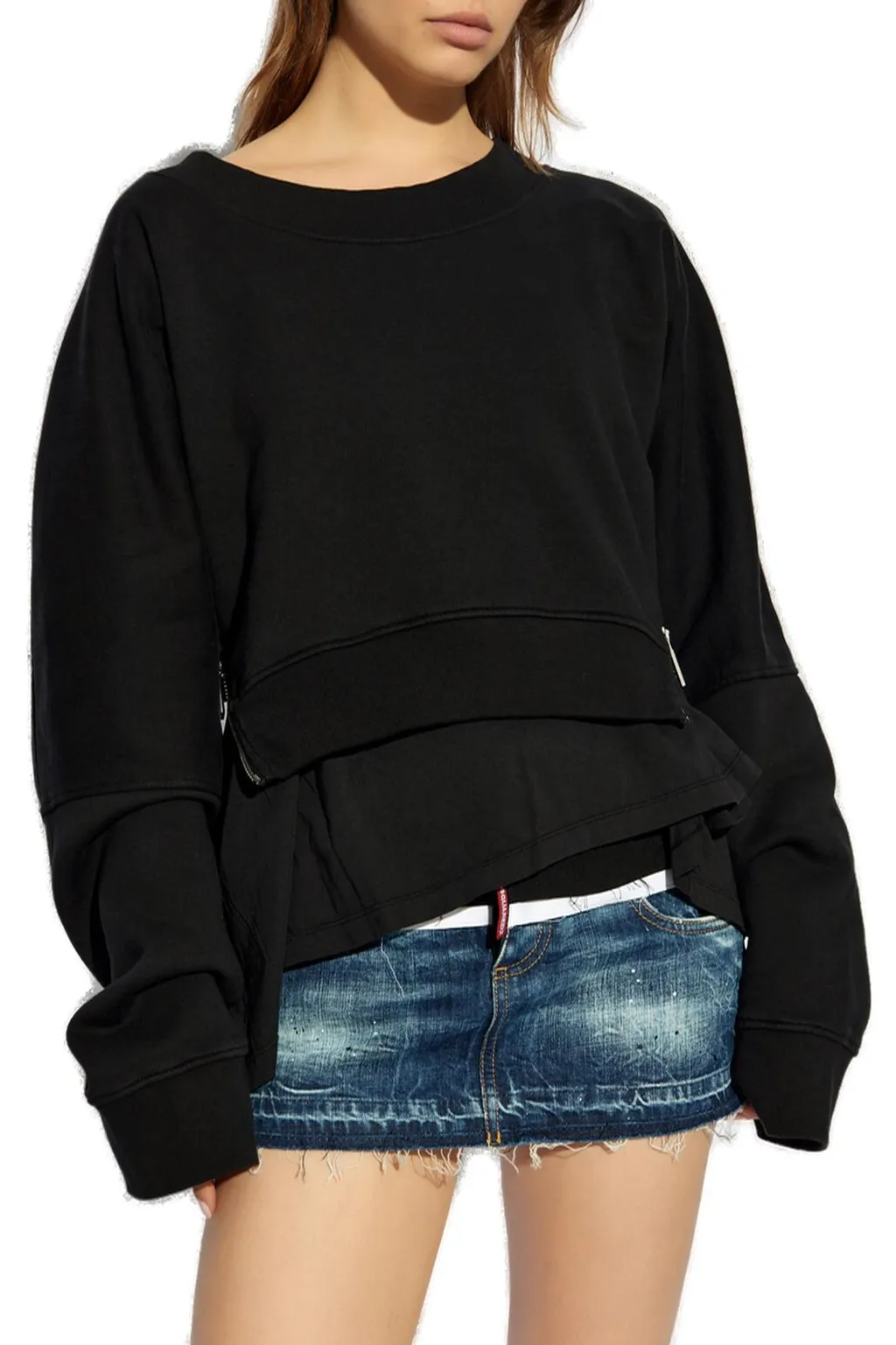 Zip Detailed Sweatshirt