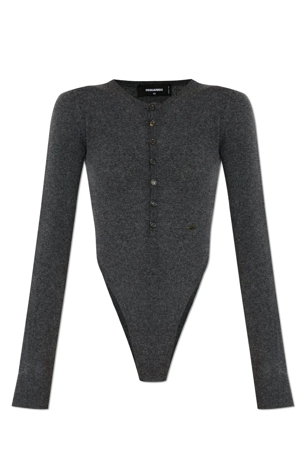 Long-Sleeved Knitted Bodysuit