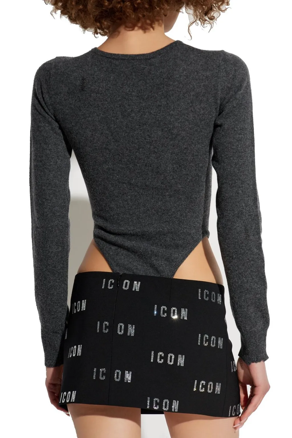 Long-Sleeved Knitted Bodysuit
