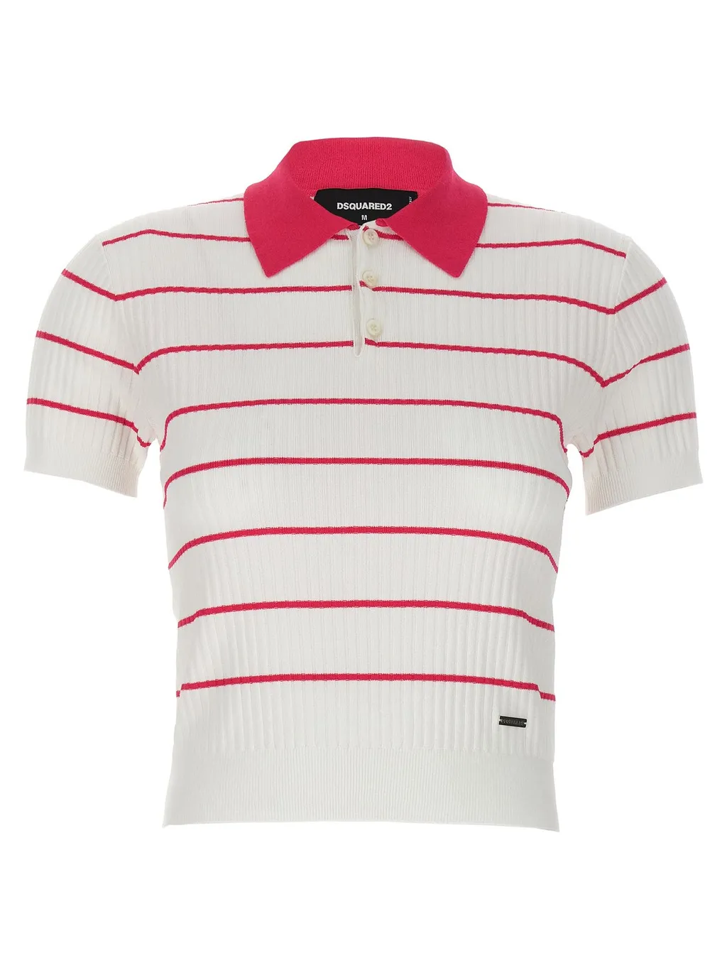 Striped Knit Polo Shirt