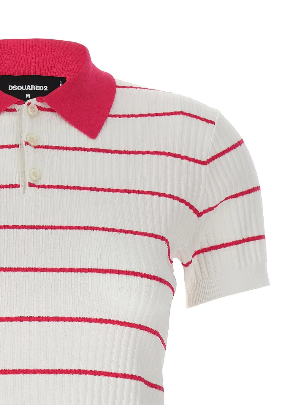 Striped Knit Polo Shirt