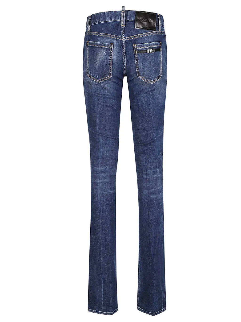 Distressed Split Cuffs Trumpet Bootcut Jeans