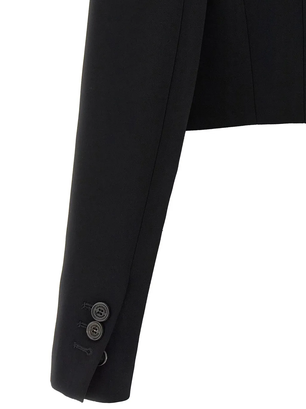 Logo-Plaque Long-Sleeved Cropped Blazer