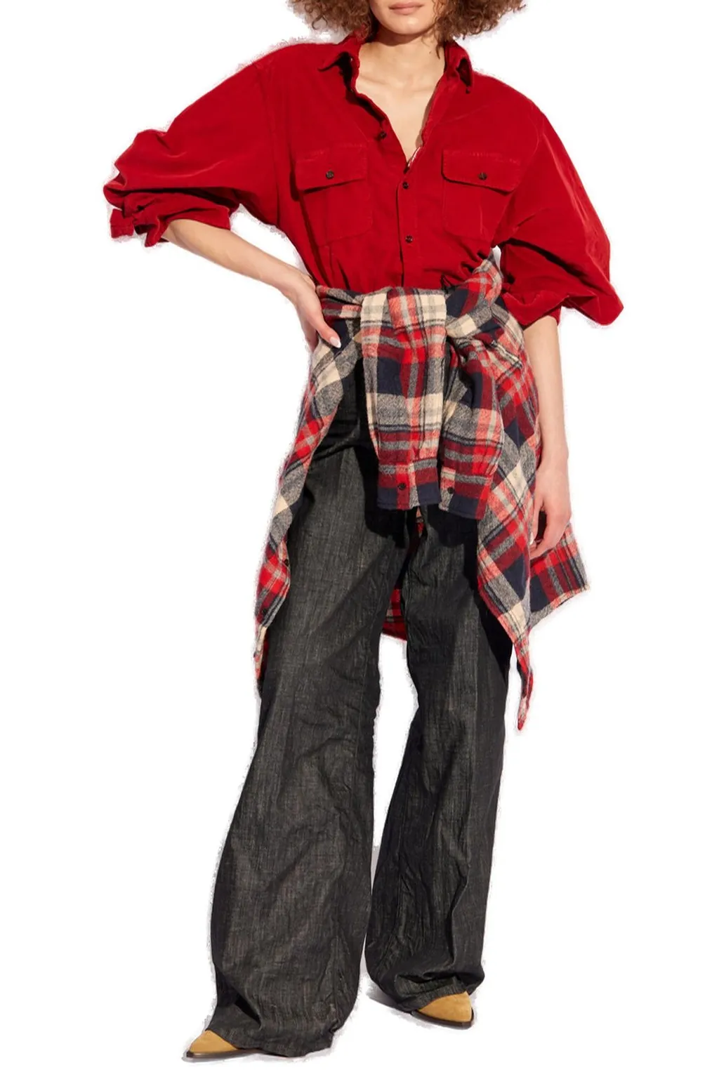 Logo-Patch Wide-Leg Traveller Jeans