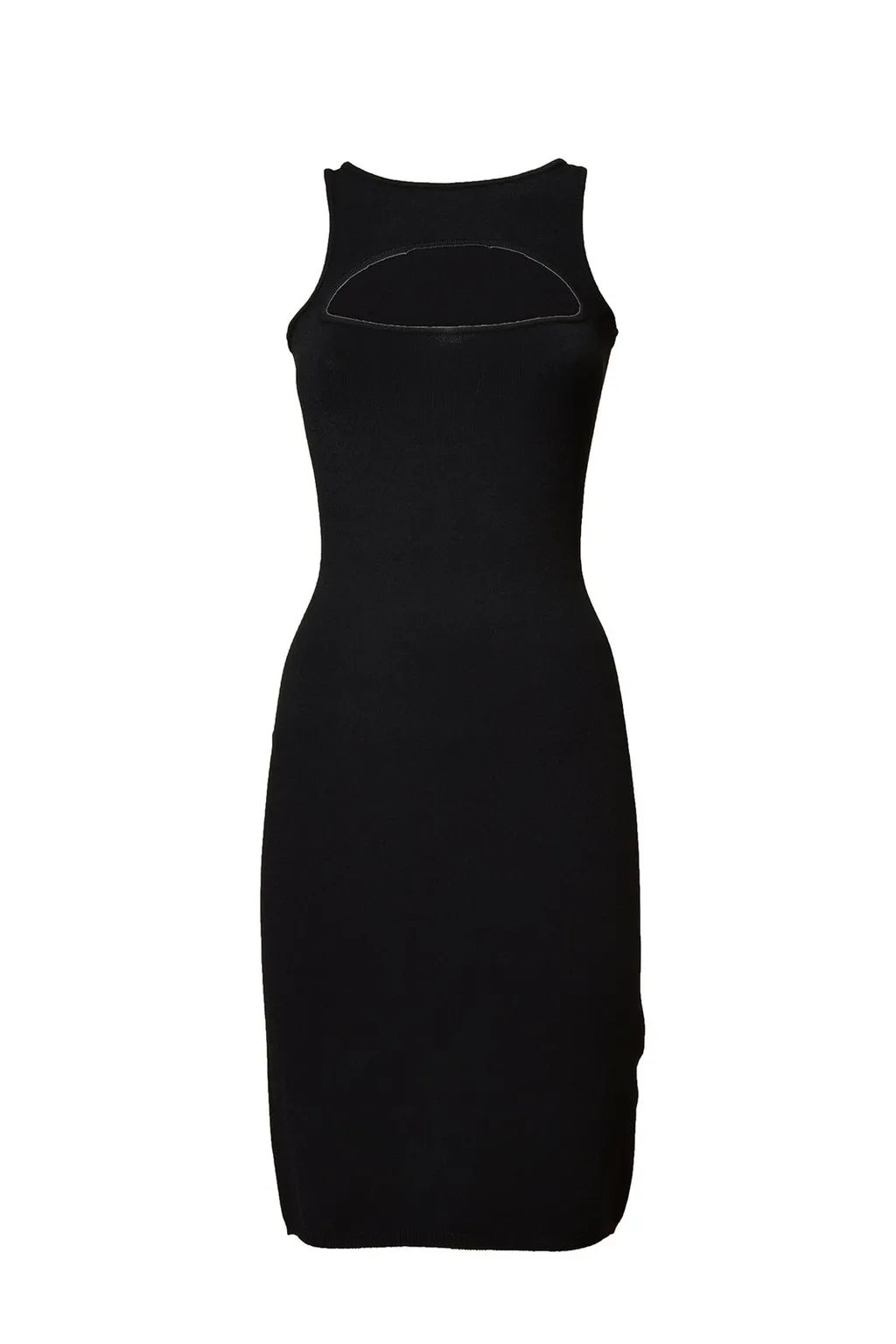 Cut-Out Detailed Knitted Sleeveless Dress