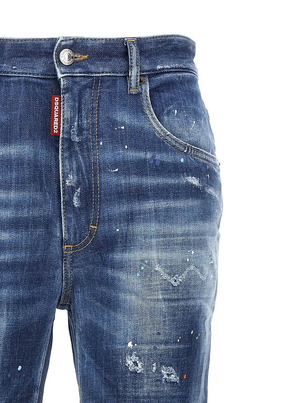 Distressed Tapered Jeans
