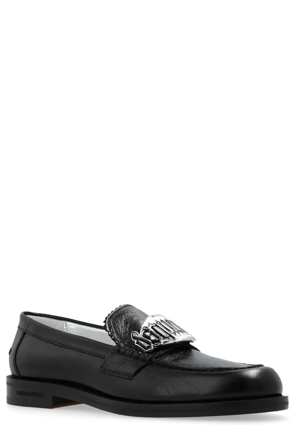 Logo-Plaque Slip-On Loafers