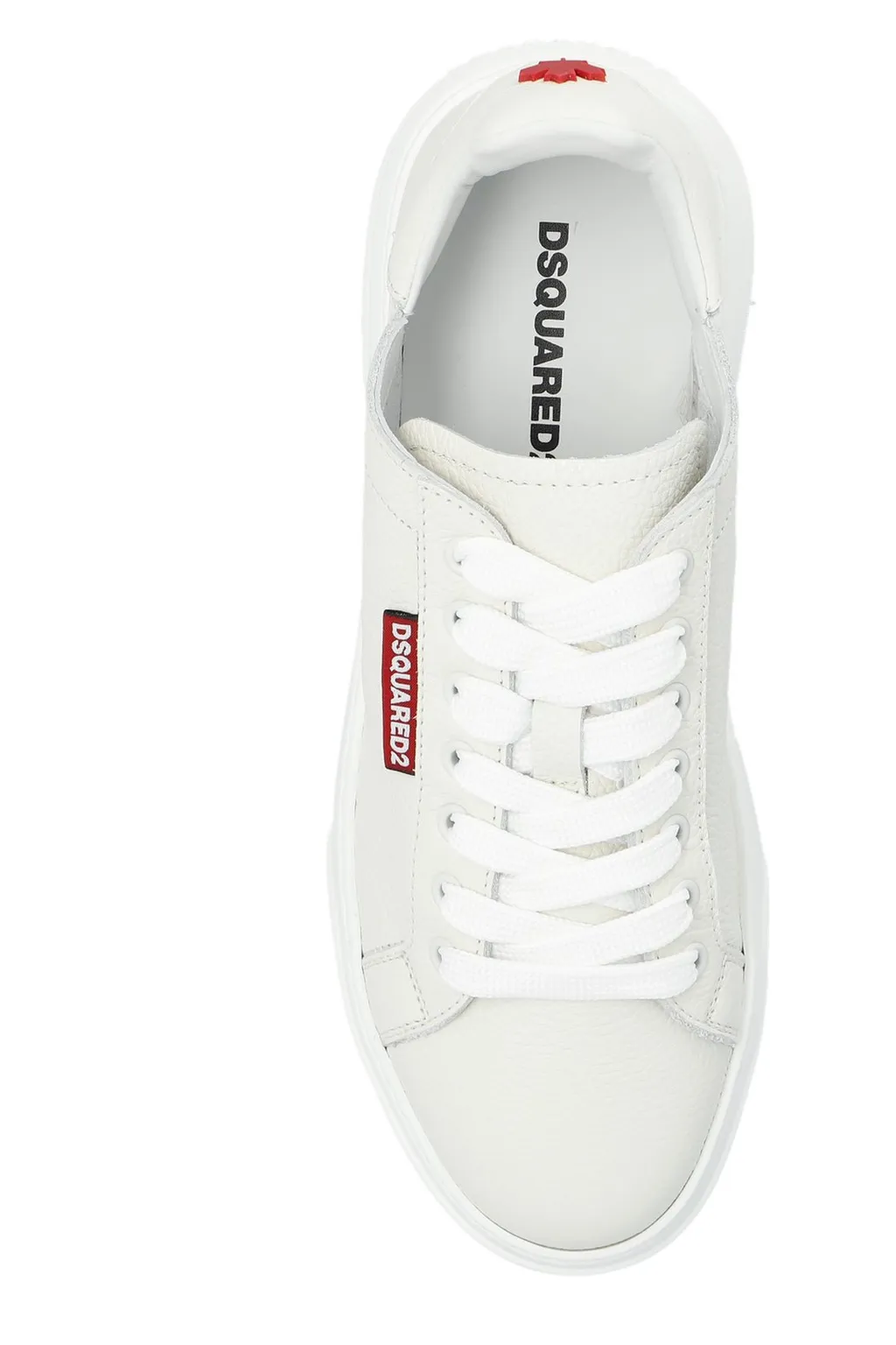 Logo-Embossed Round-Toe Lace-Up Sneakers