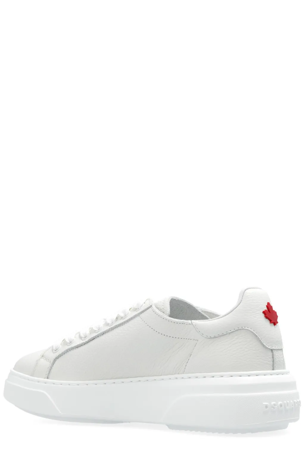 Logo-Embossed Round-Toe Lace-Up Sneakers