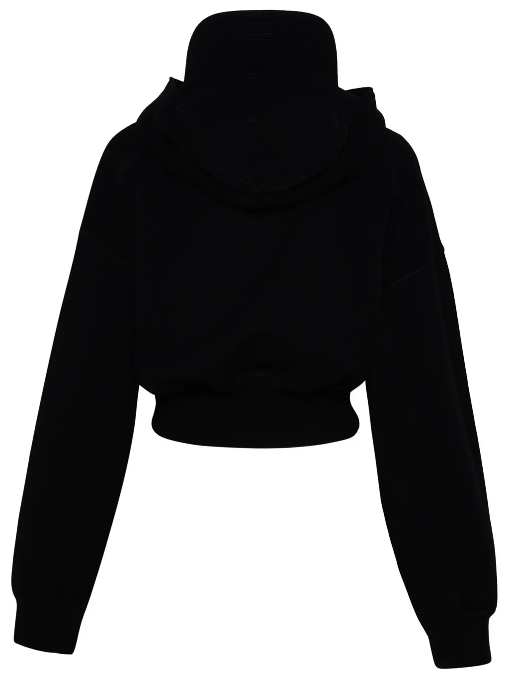 Logo Printed Cropped Hoodie