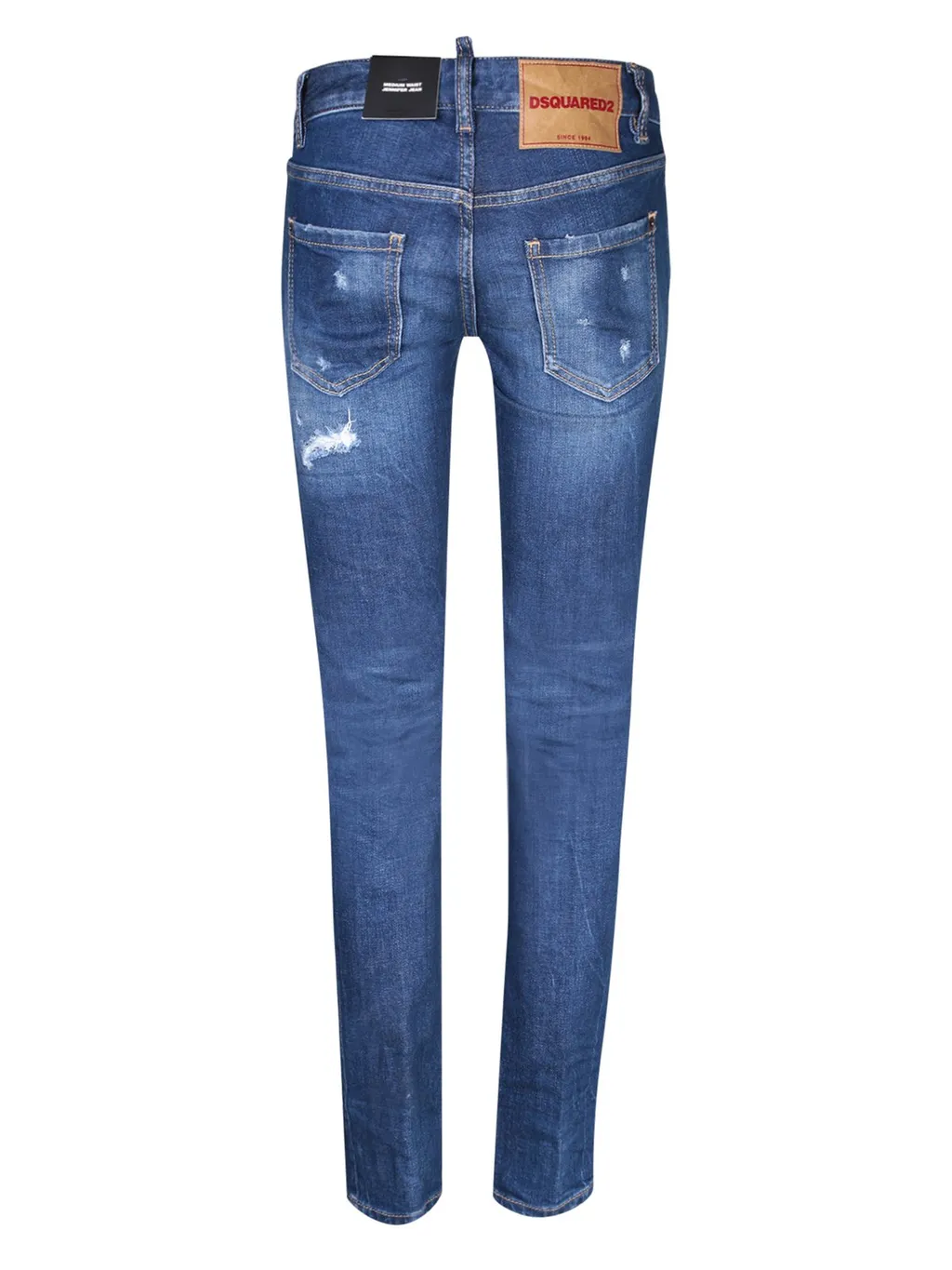 Ripped Knee Wash Medium Waist Jennifer Jeans