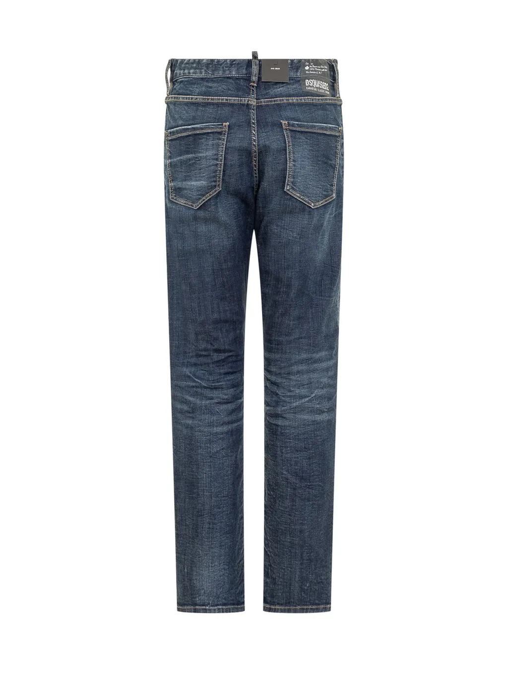 Logo Patch Straight Leg Jeans