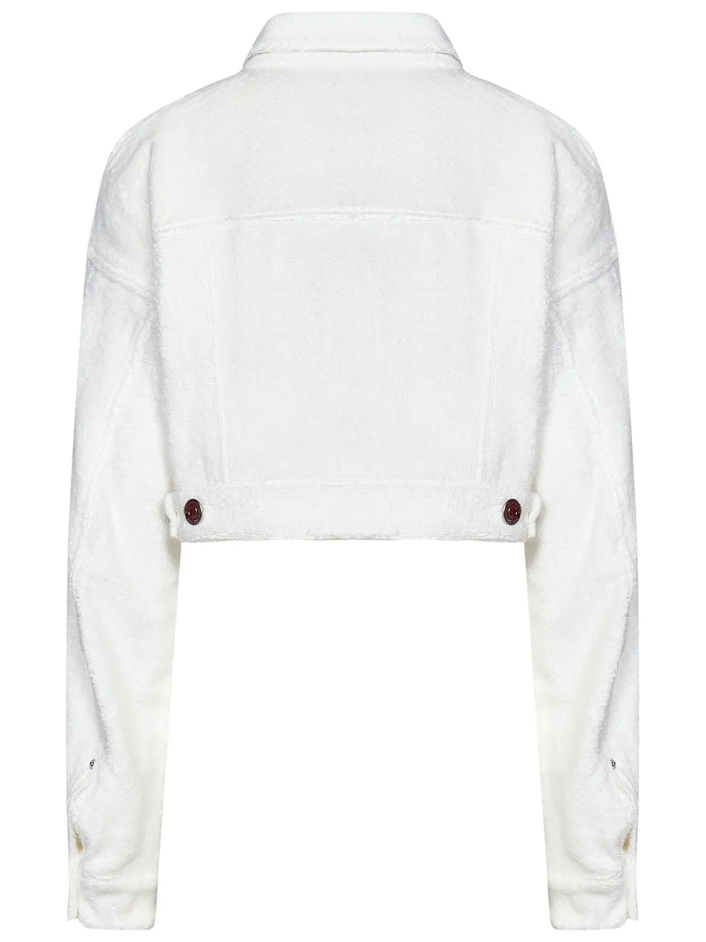 Buttoned Cropped Denim Jacket