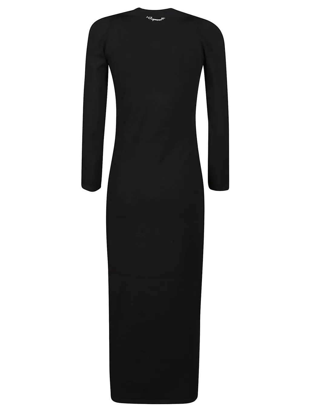 Cut-Out Crewneck Long-Sleeved Dress
